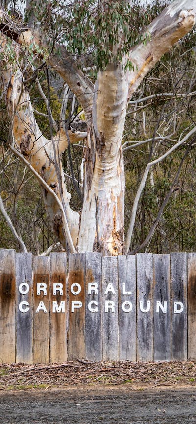 Orroral Campground signage