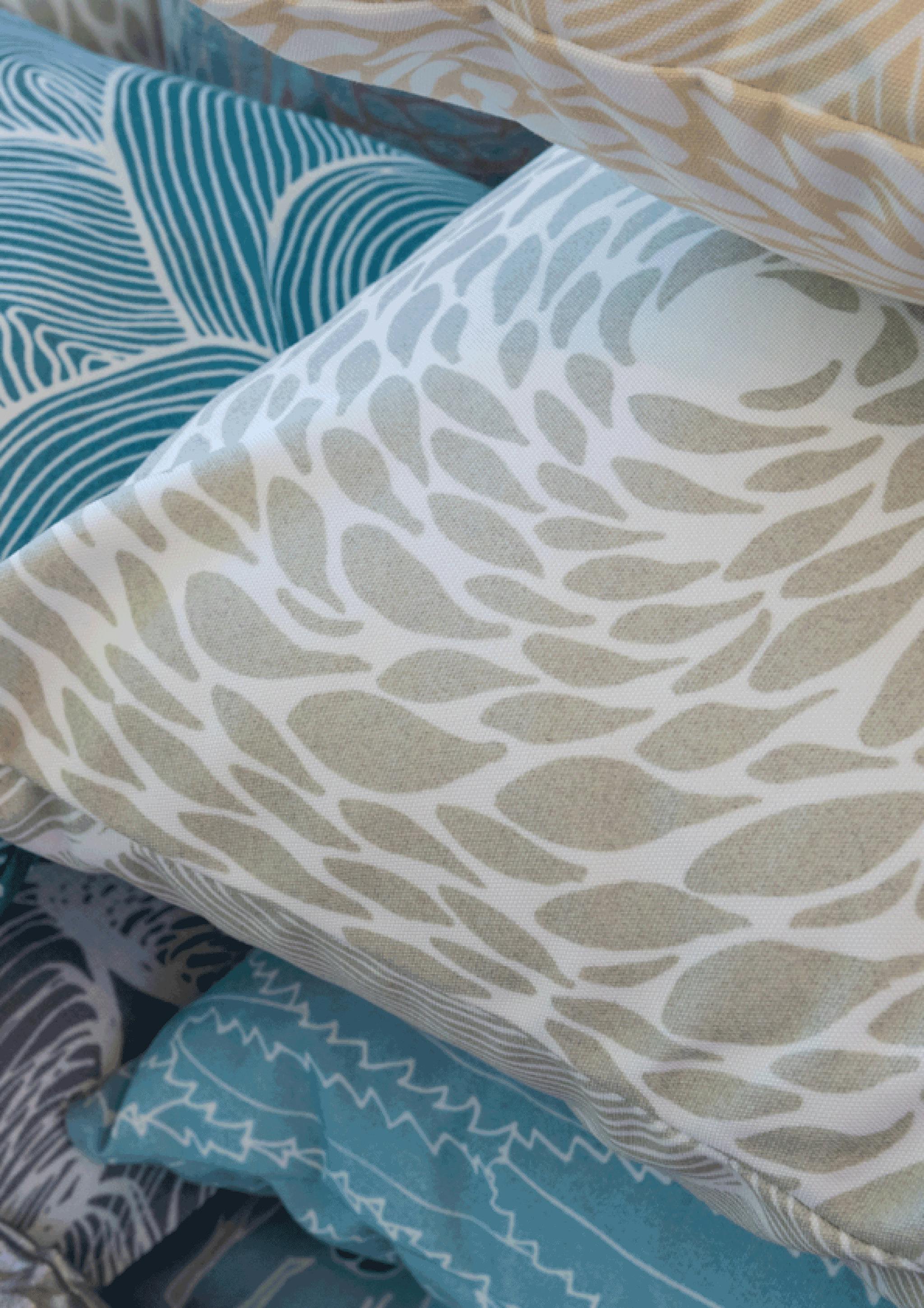 Outdoor cushions for home or yacht