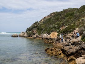 Tour group with indigenous guide at Cape Northumberland Port MacDonnell