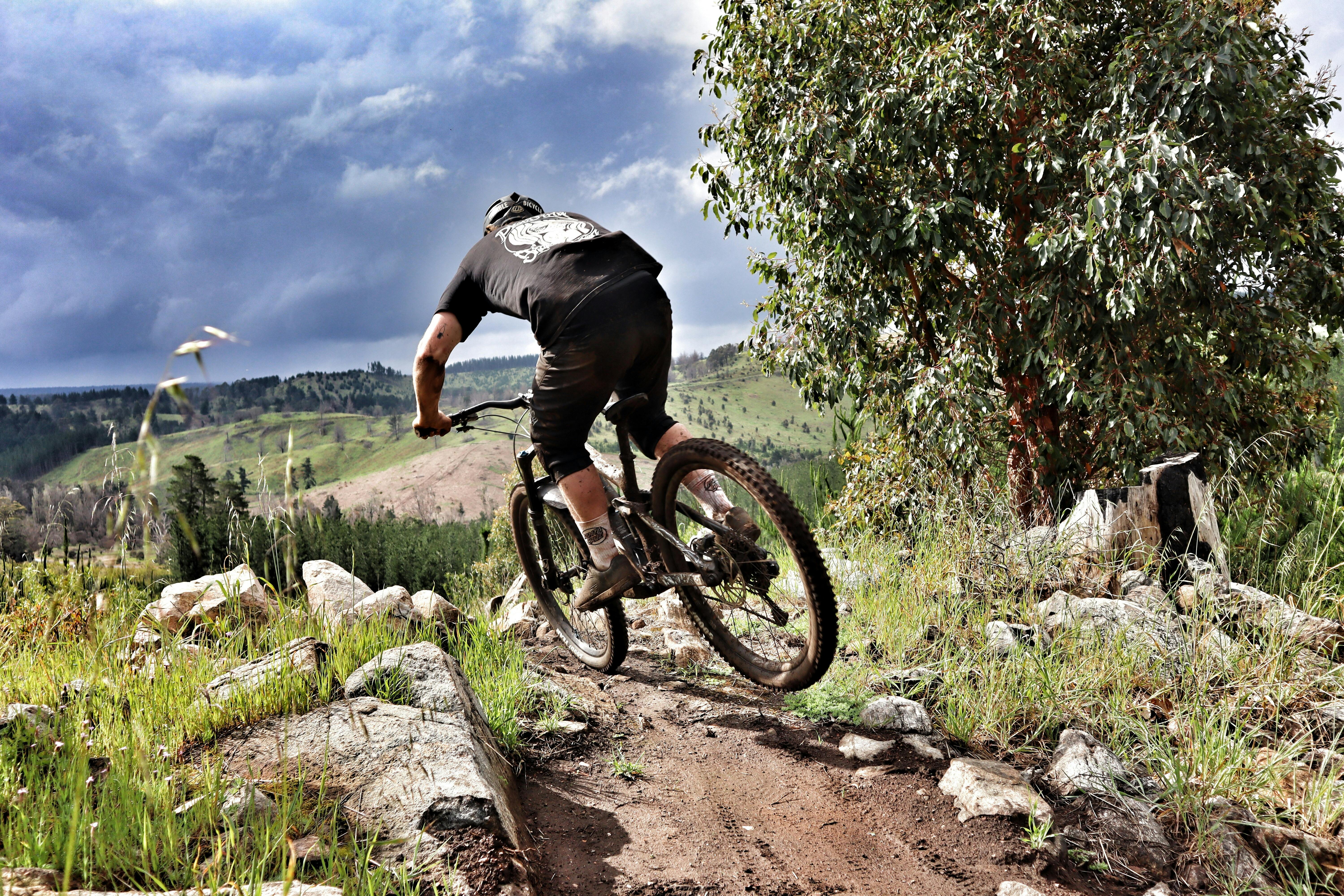 Mitch Monotti riding down Eagle Eye