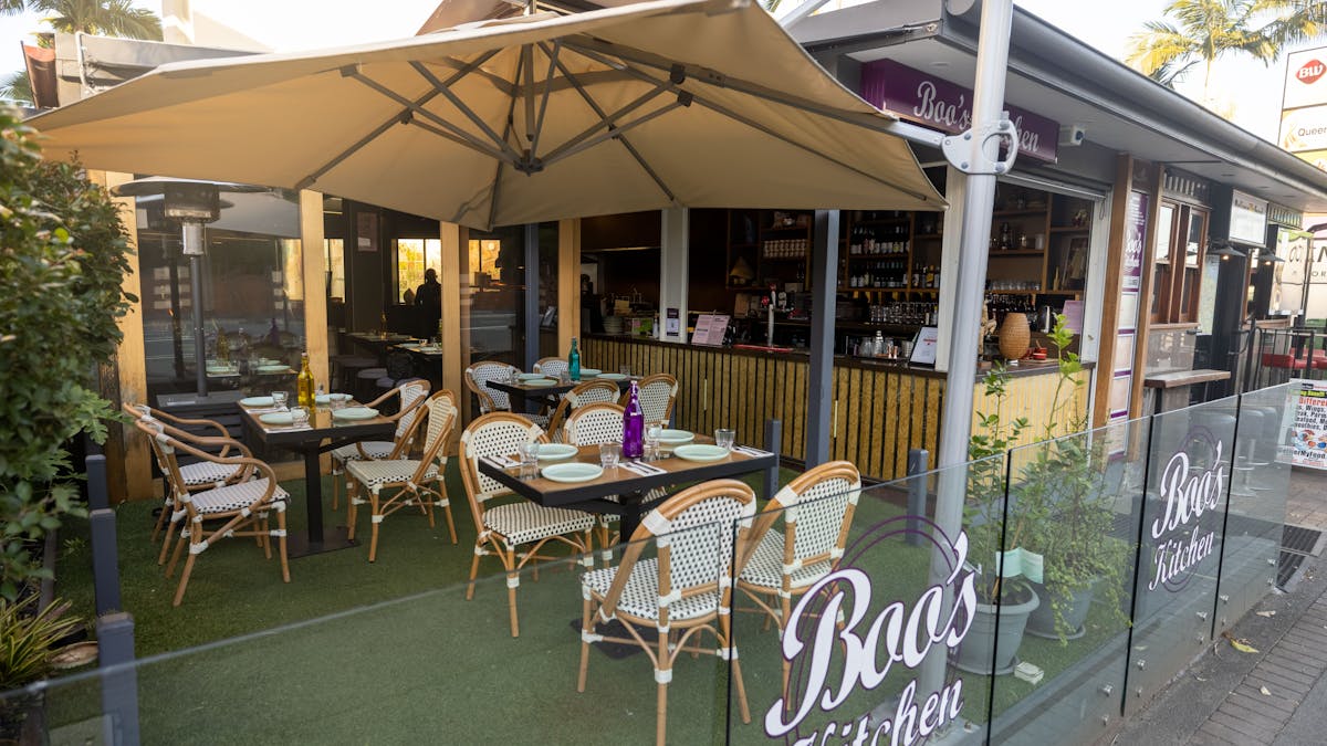 Guests can watch the world go by from the inviting astro-turf terrace