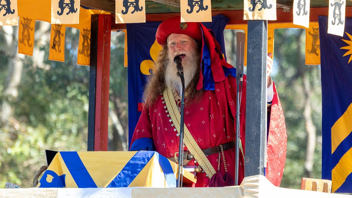 Lord Herald at the podium