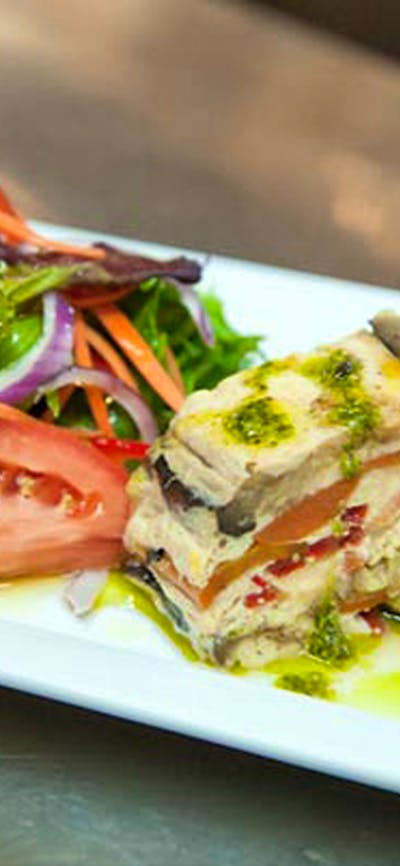 Frittata and fresh garden salad