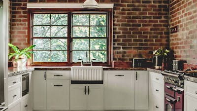 Stylised kitchen with modern amenities