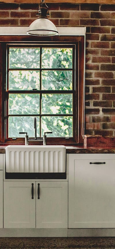 Stylised kitchen with modern amenities