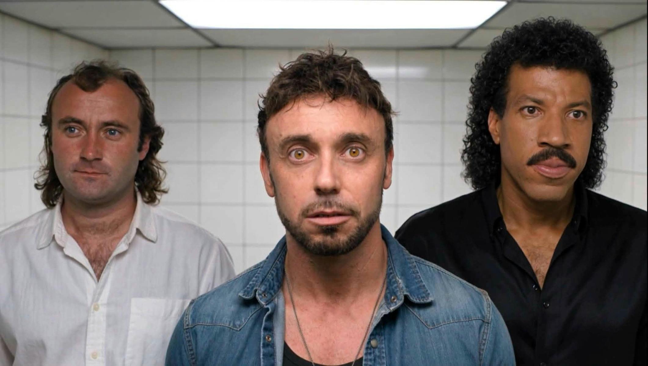 Nathan Foley AI imagewith Phil Collins and Lionel Ritchie