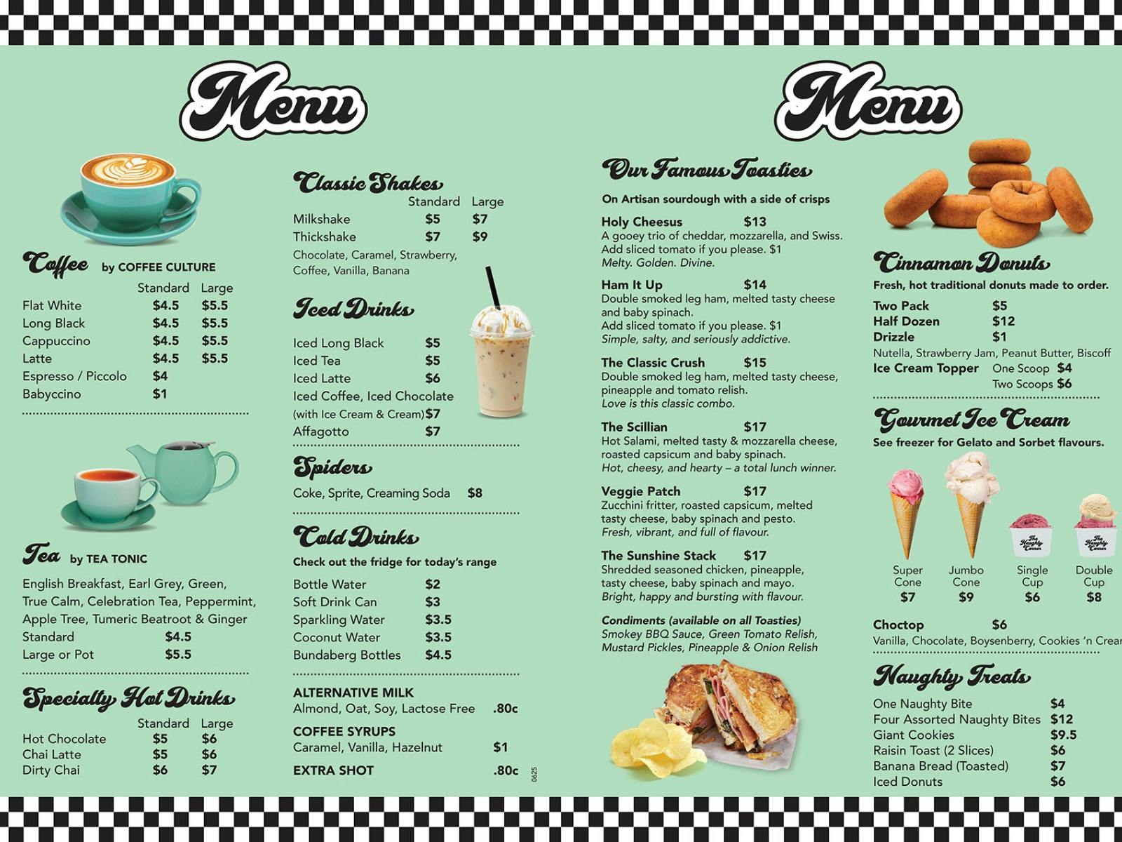 The Naughty Corner Menu