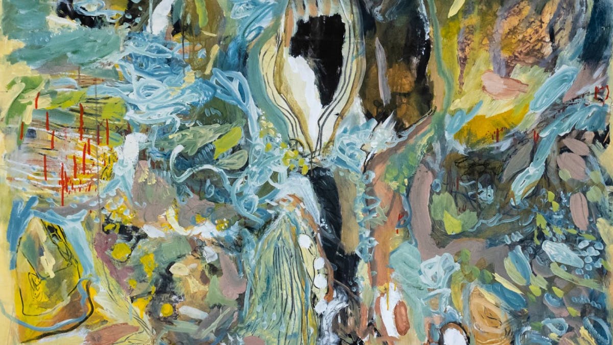 abstract artwork representing water