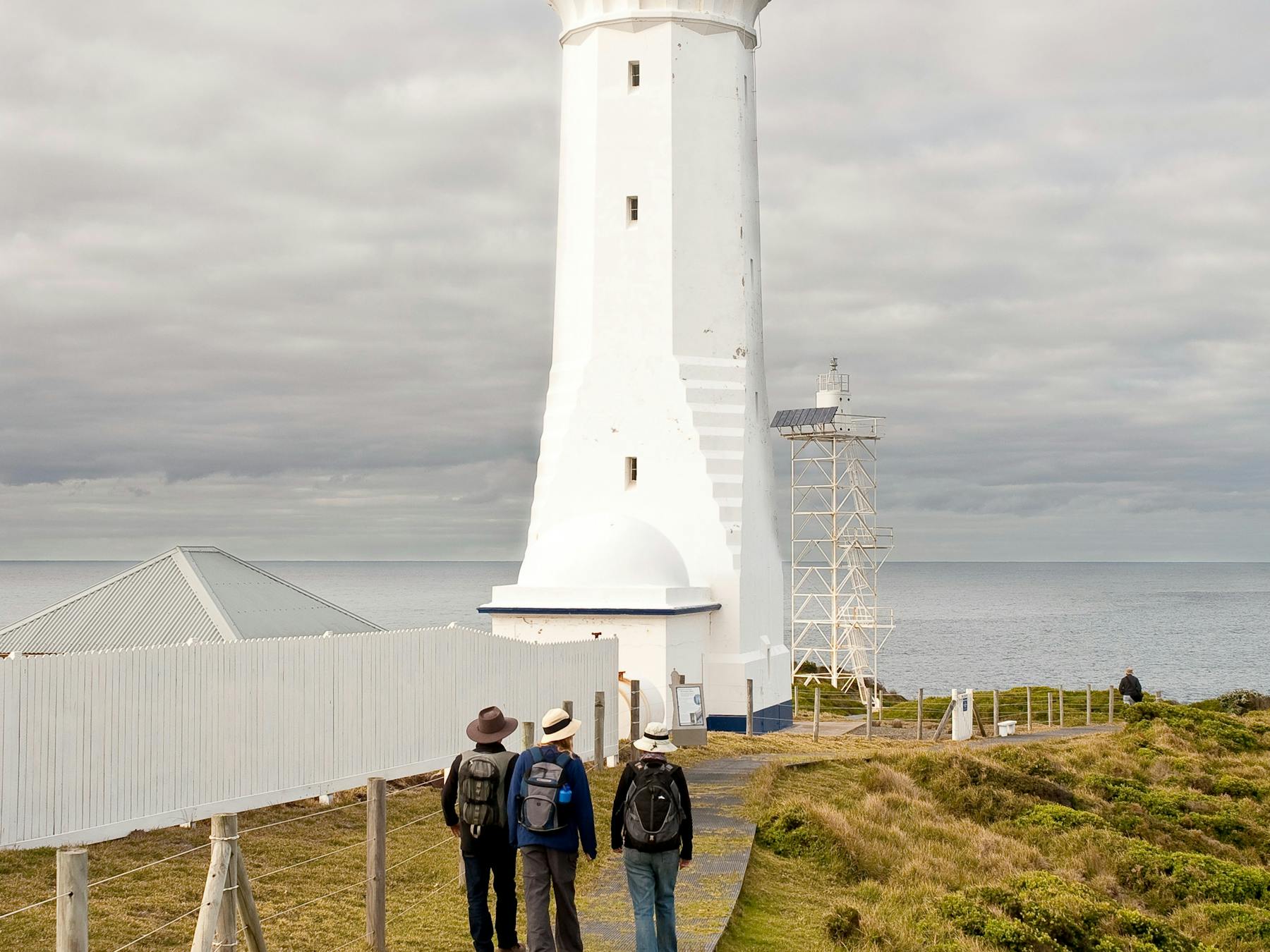 Group in front of Green Cape Lighthouse.