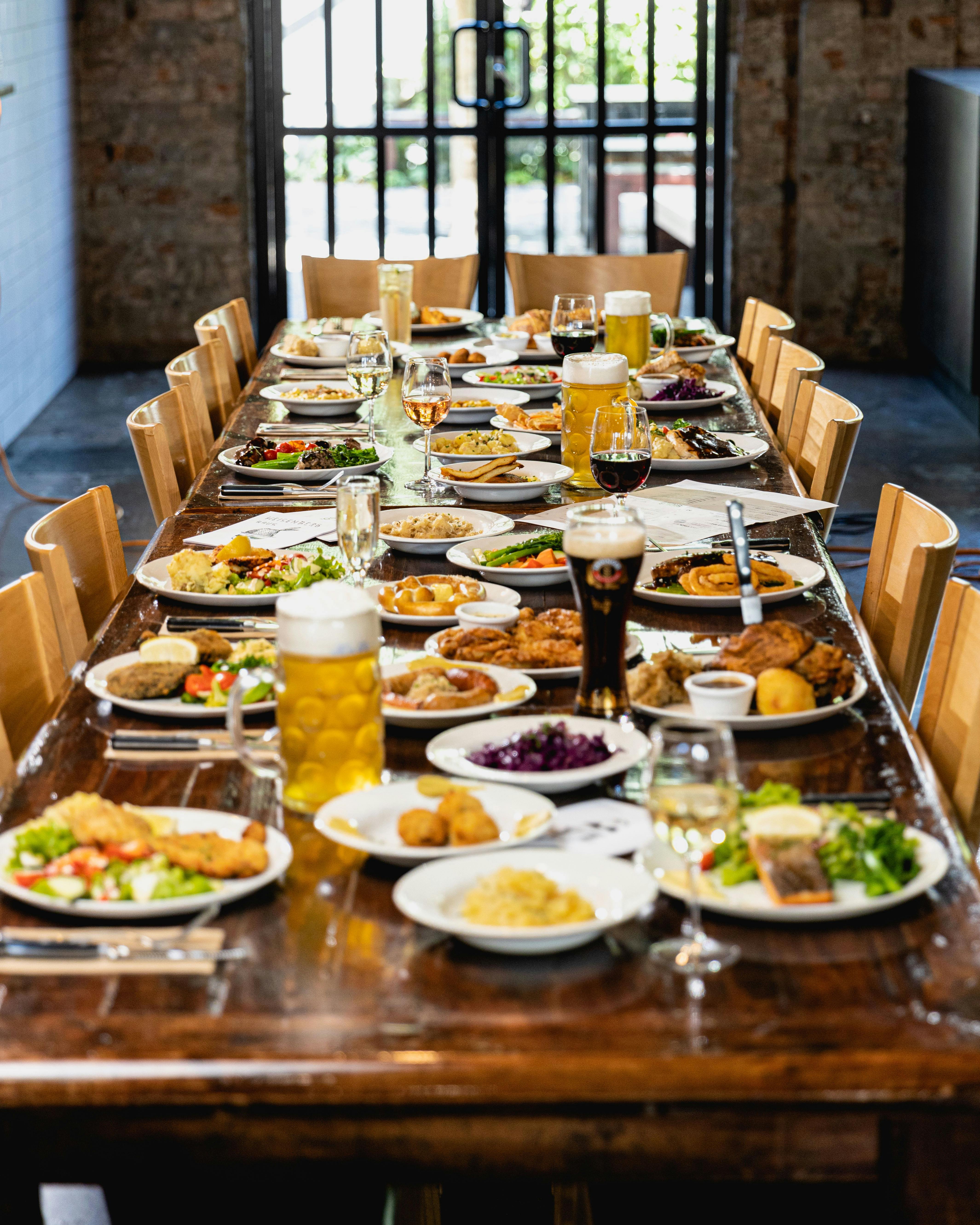 Dinner spread