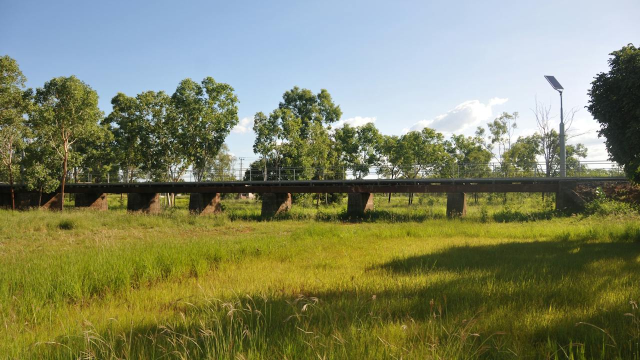 Railway Bridge now used as a bike & pedestrian path.