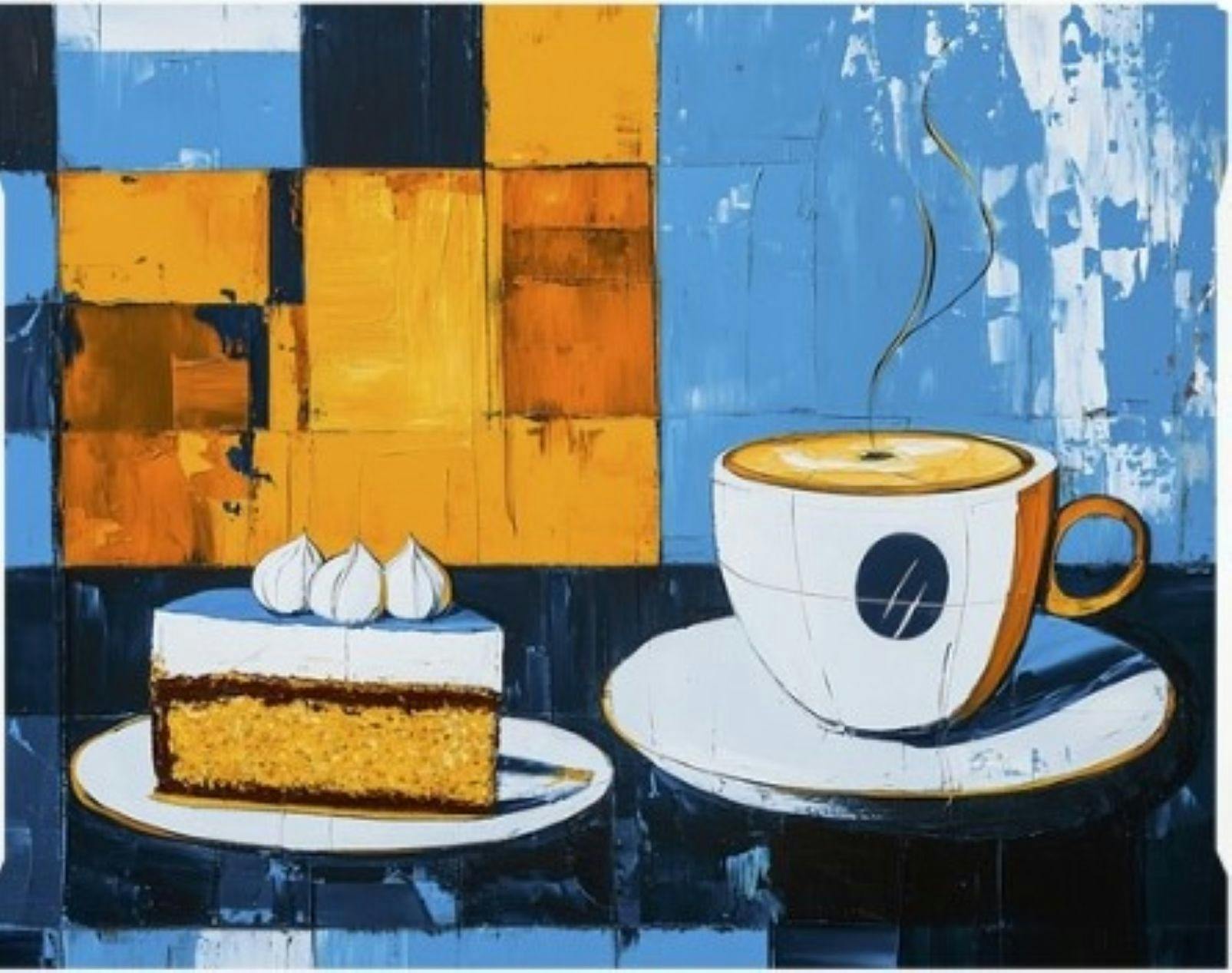 Coffee and Cake Still Life