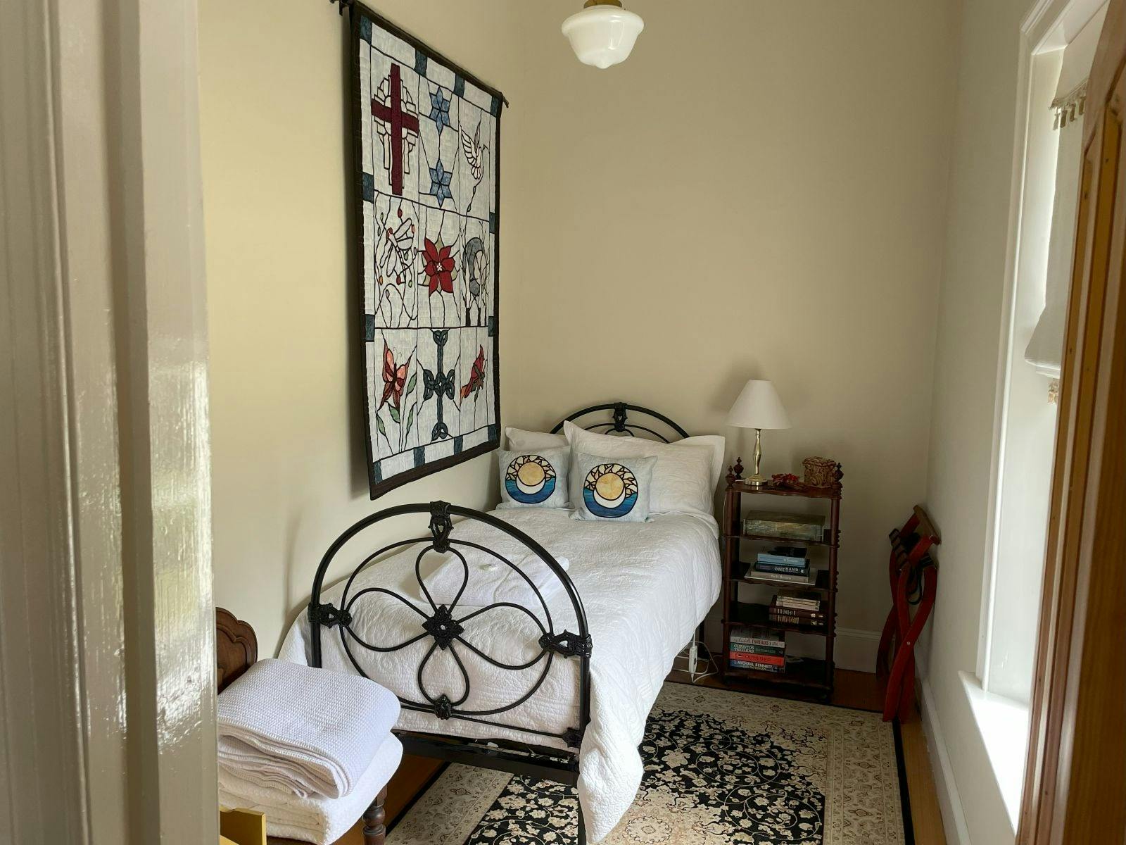 Second bedroom with single bed including award winning Emma Mattress