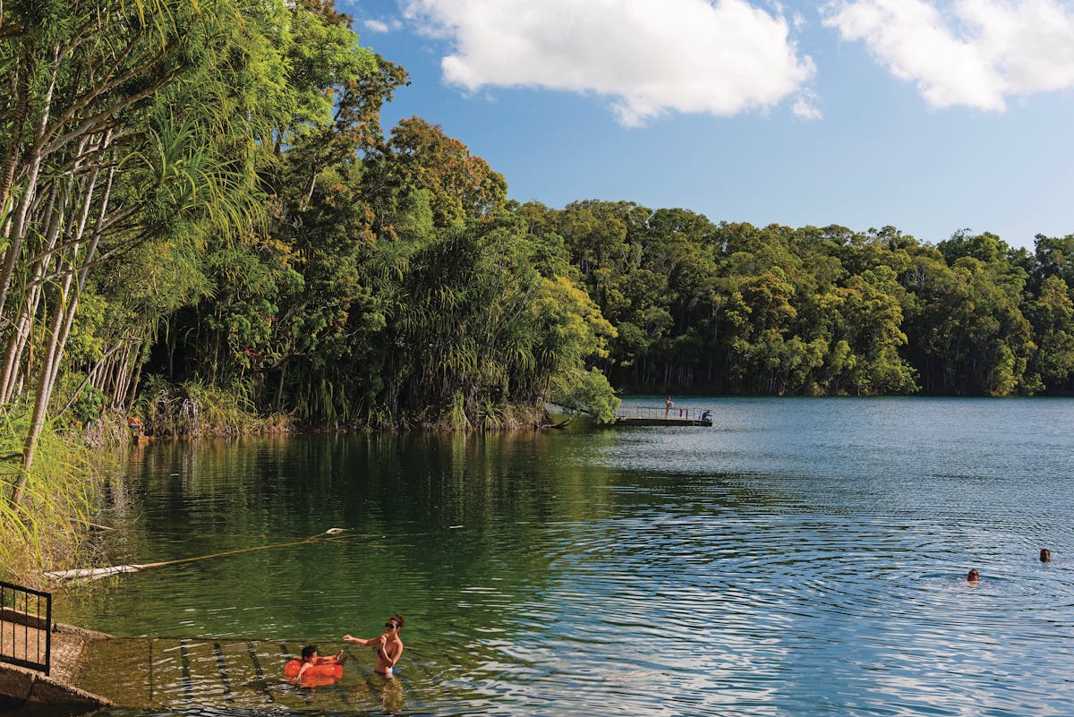 Swimmers at Lake Eacham