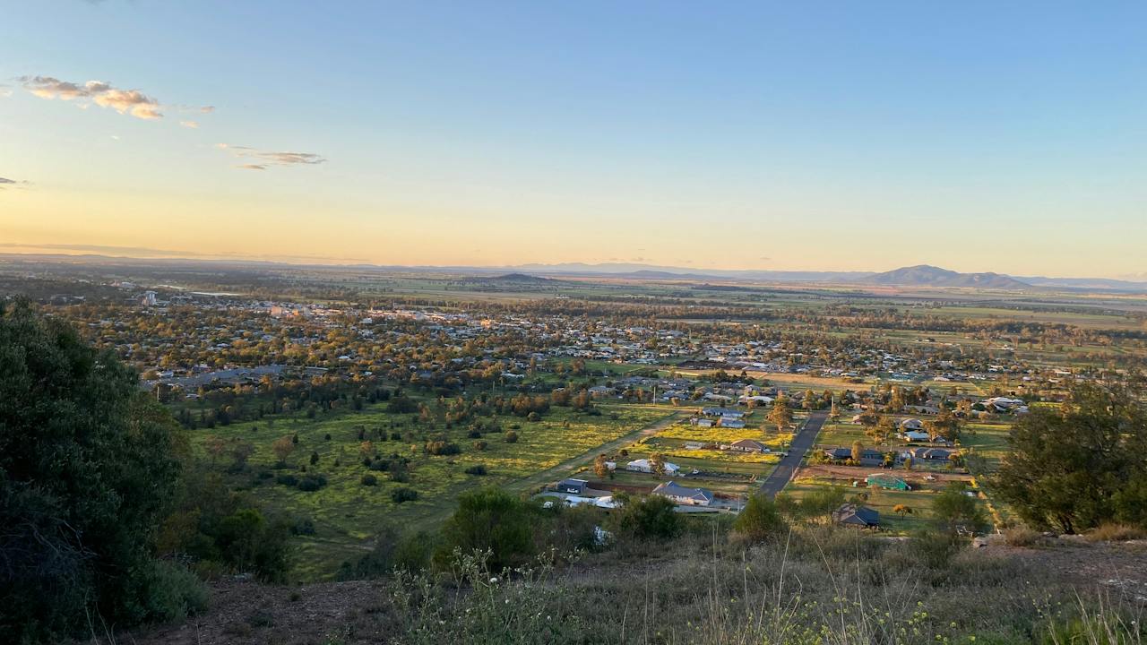 View over Gunnedah township