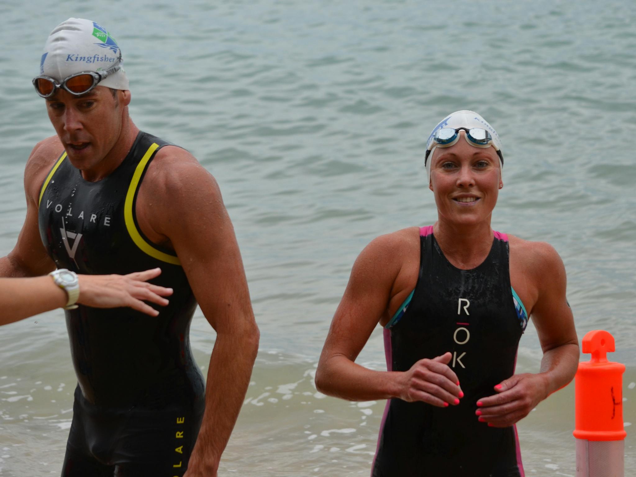 Couple of triathlon pros