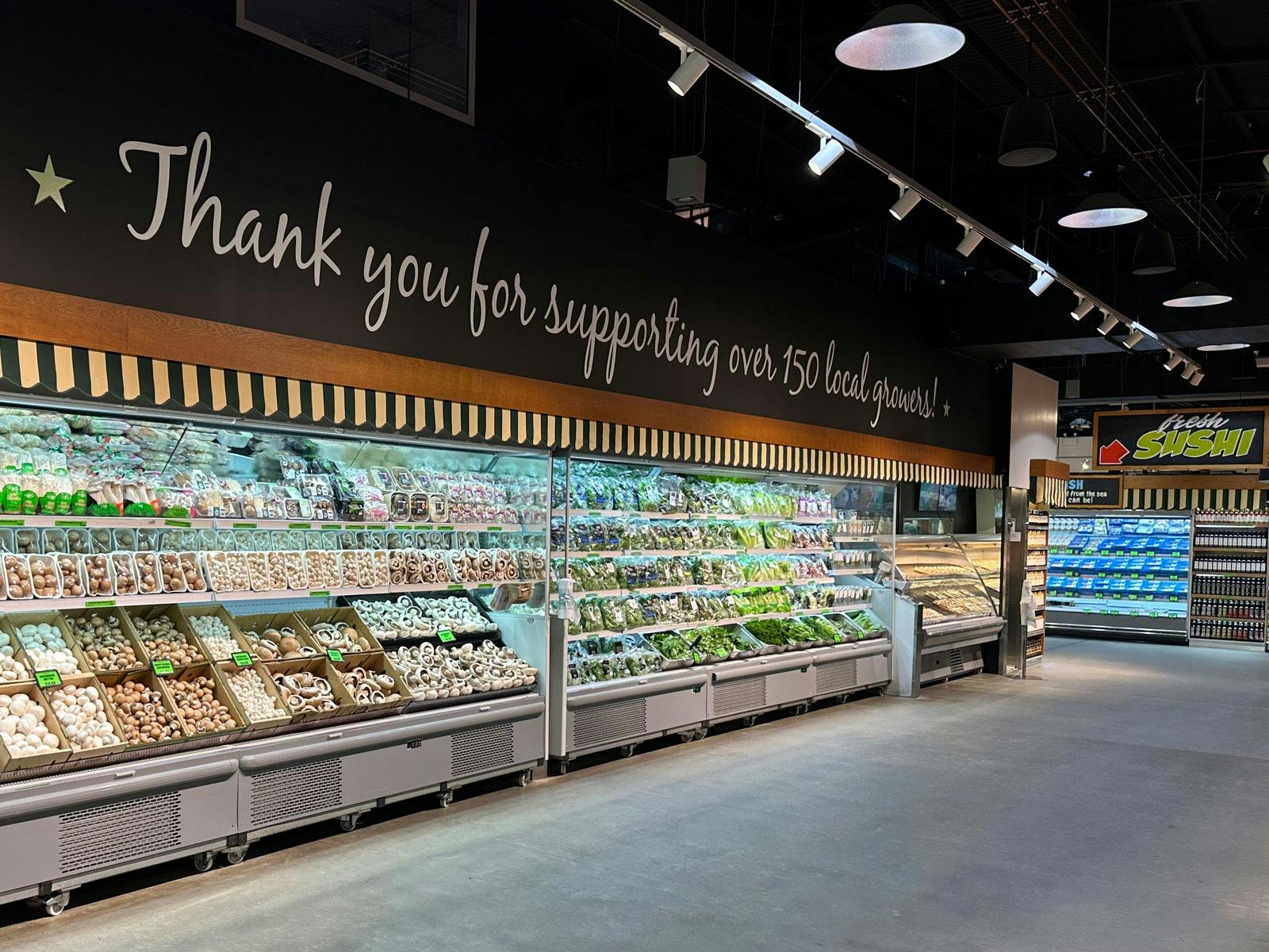 Fresh produce and a message about support local growers inside Bunbury Farmers Market