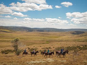 Riders overlooking the plain