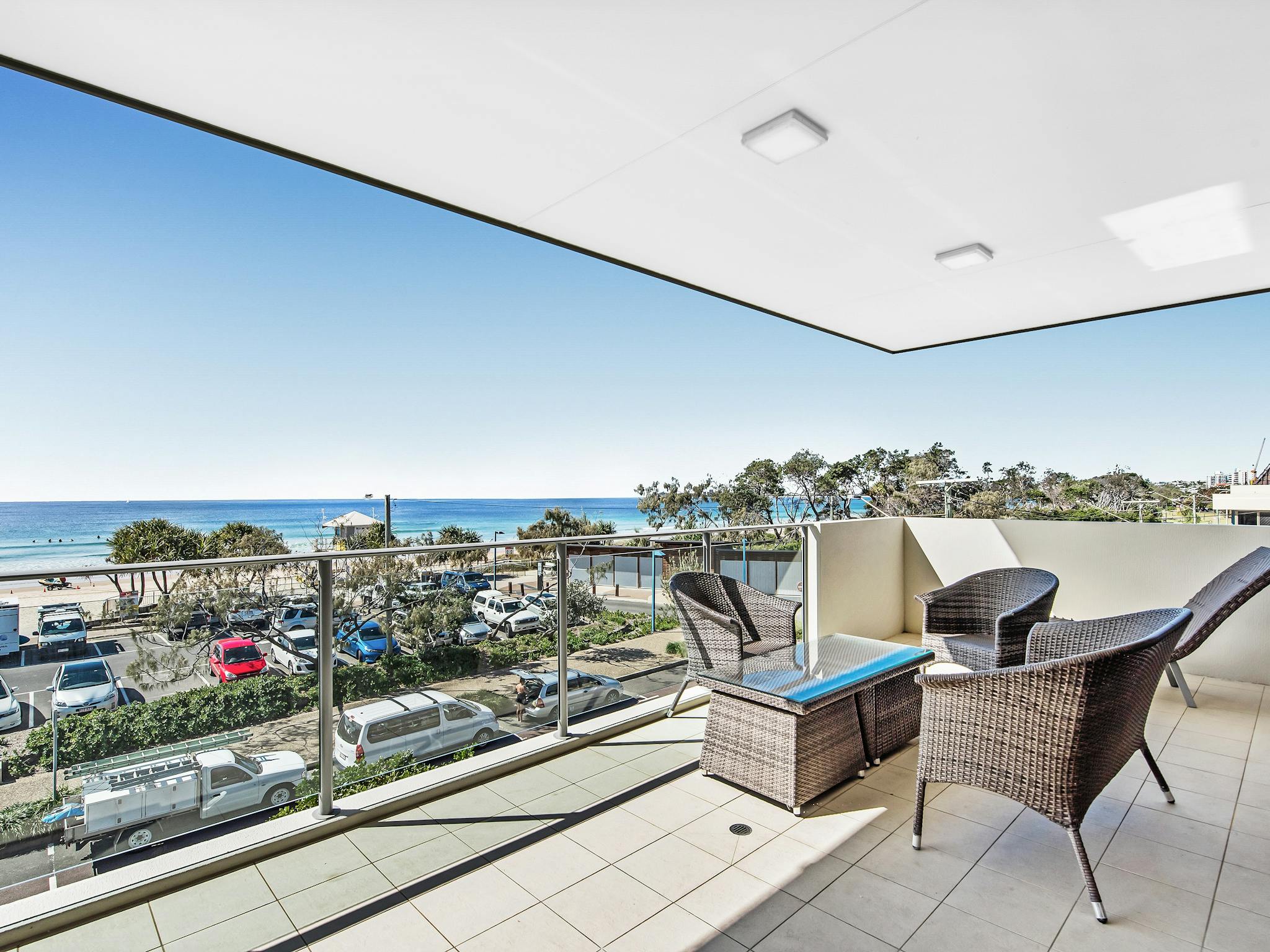 Balcony overlooking Maroochydore Beach Balcony overlooking Maroochydore Beach