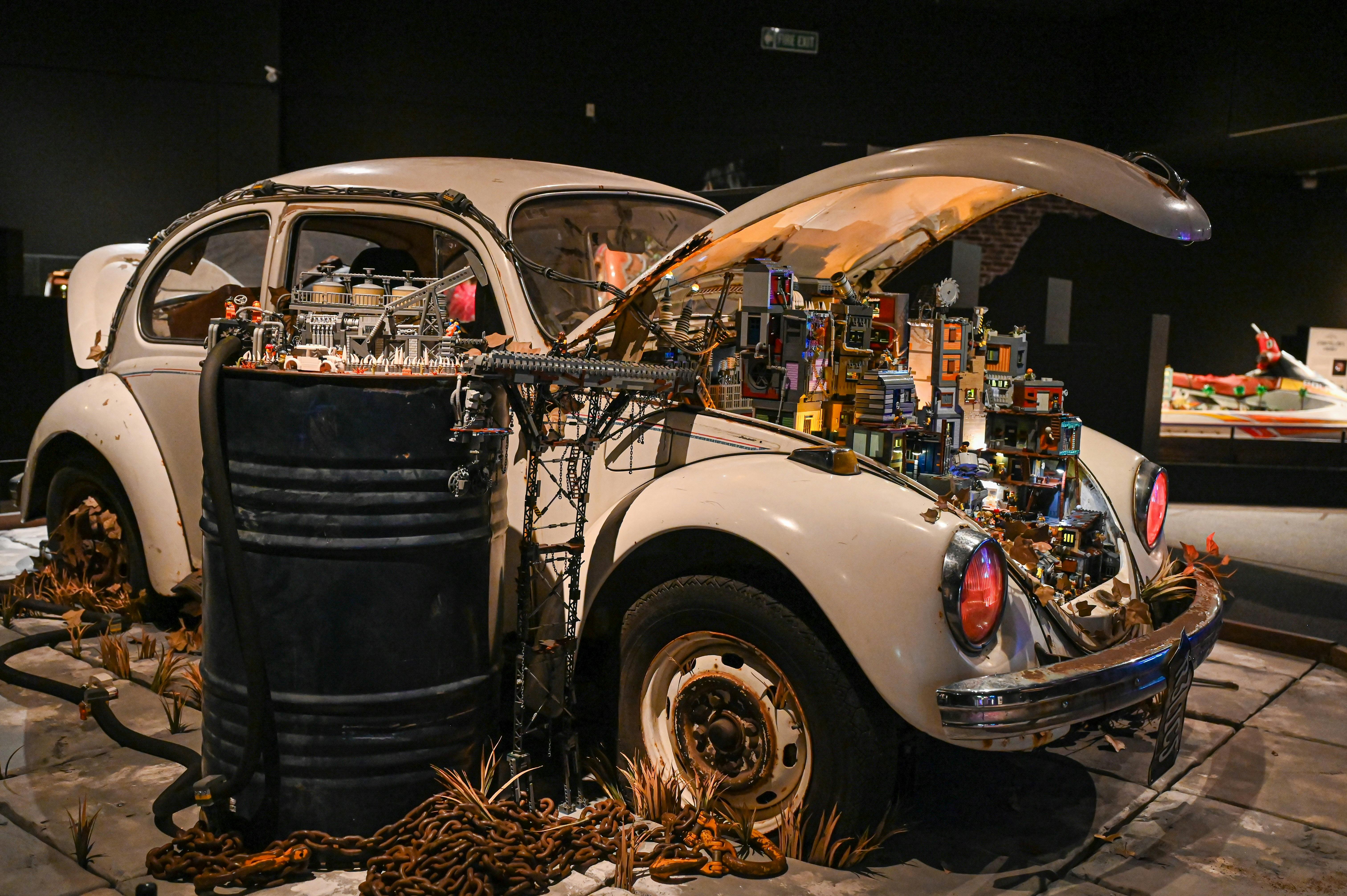 RELICS Volkswagen with LEGO® world constructed inside