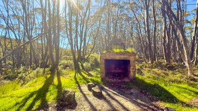 Solitary chimney of Mt Whitelaw Hut.