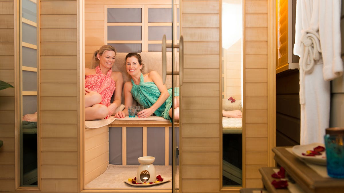 Infrared sauna facility for detox, relaxation and rejuvenation.