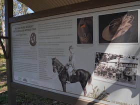 Signage of World War One History along Belalie Creek