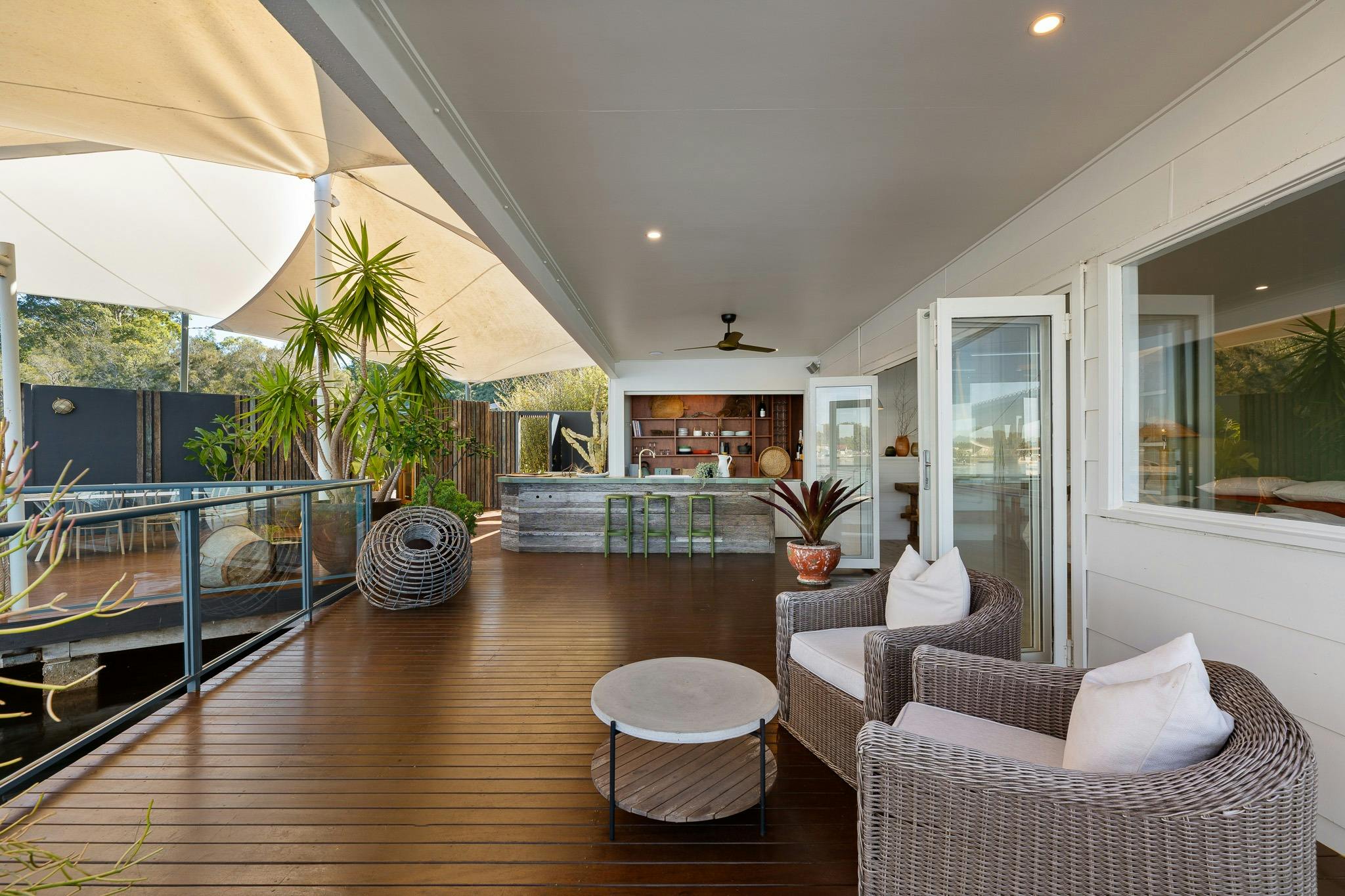 Multiple seating areas for any time of the day or night.