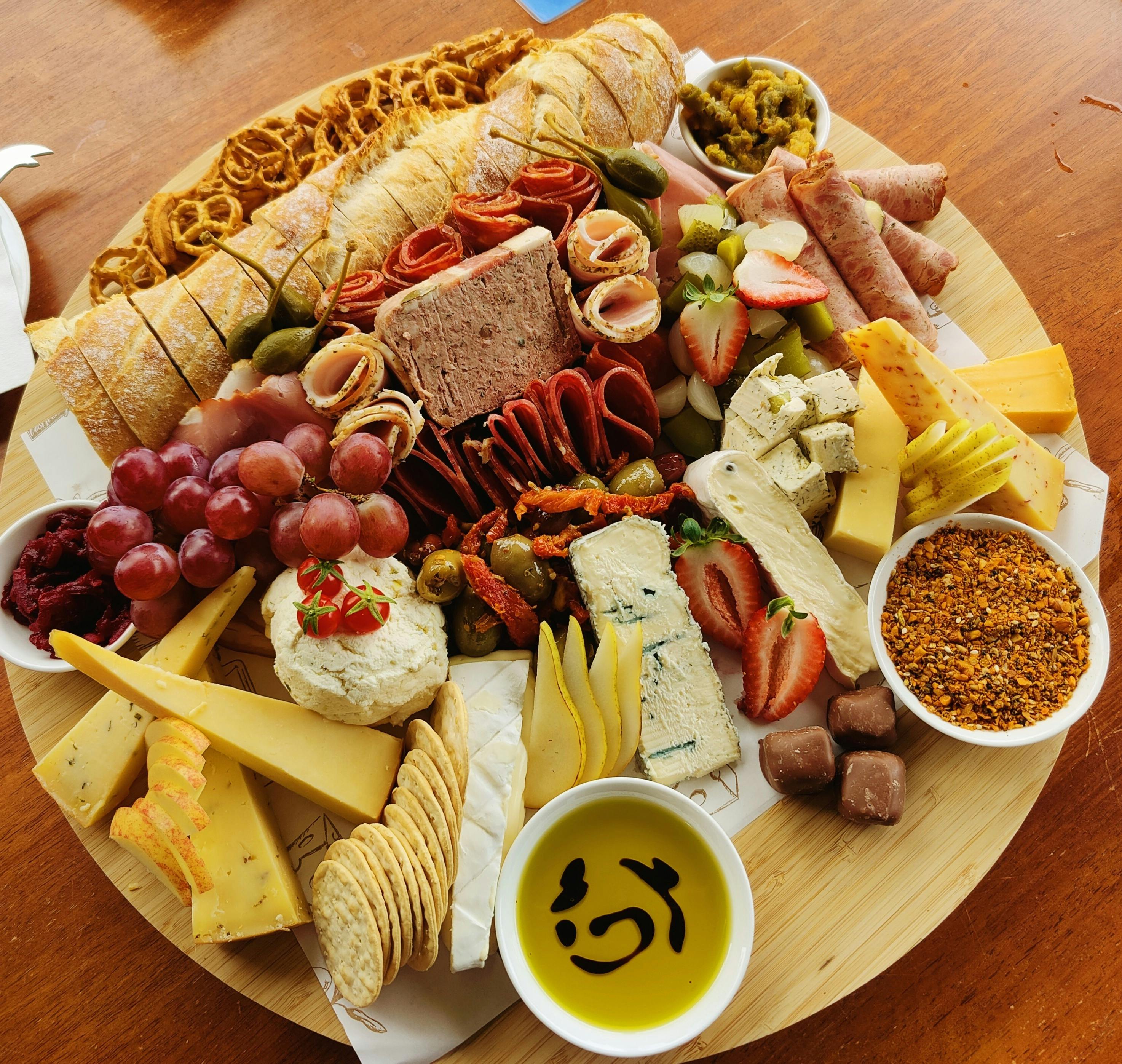 Lunch platter Duckett's Mill Denmark; cheese, relishes, cured meats