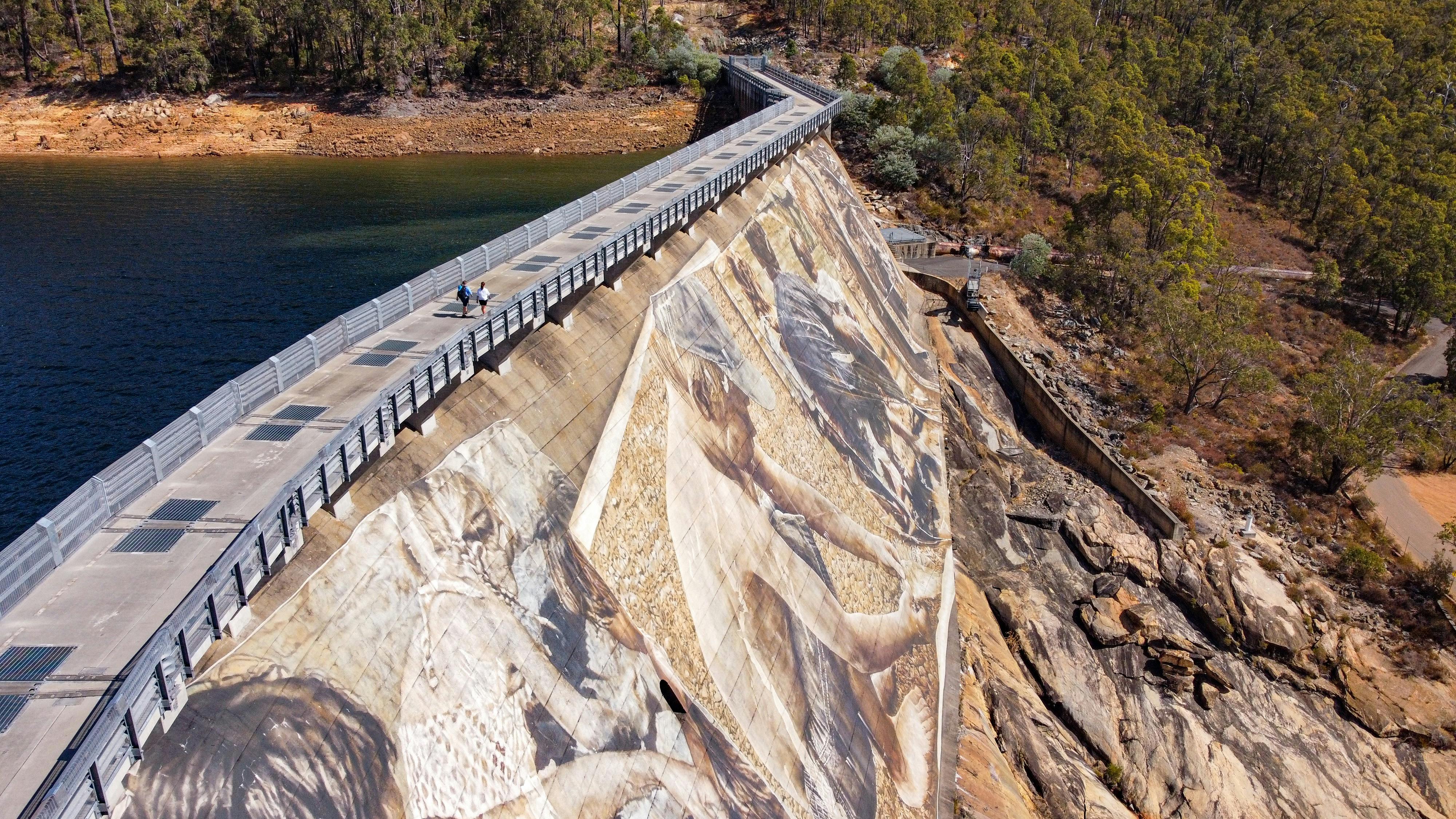 Wellington Dam mural