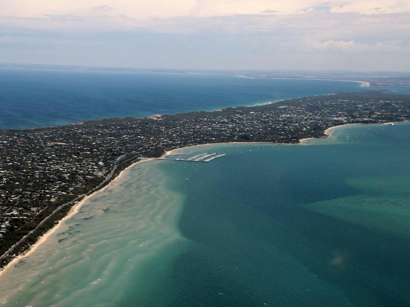 Mornington Peninsula view from a helicopter