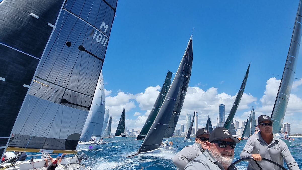 start line action, GCCM Gold Coast Mackay Yacht Race