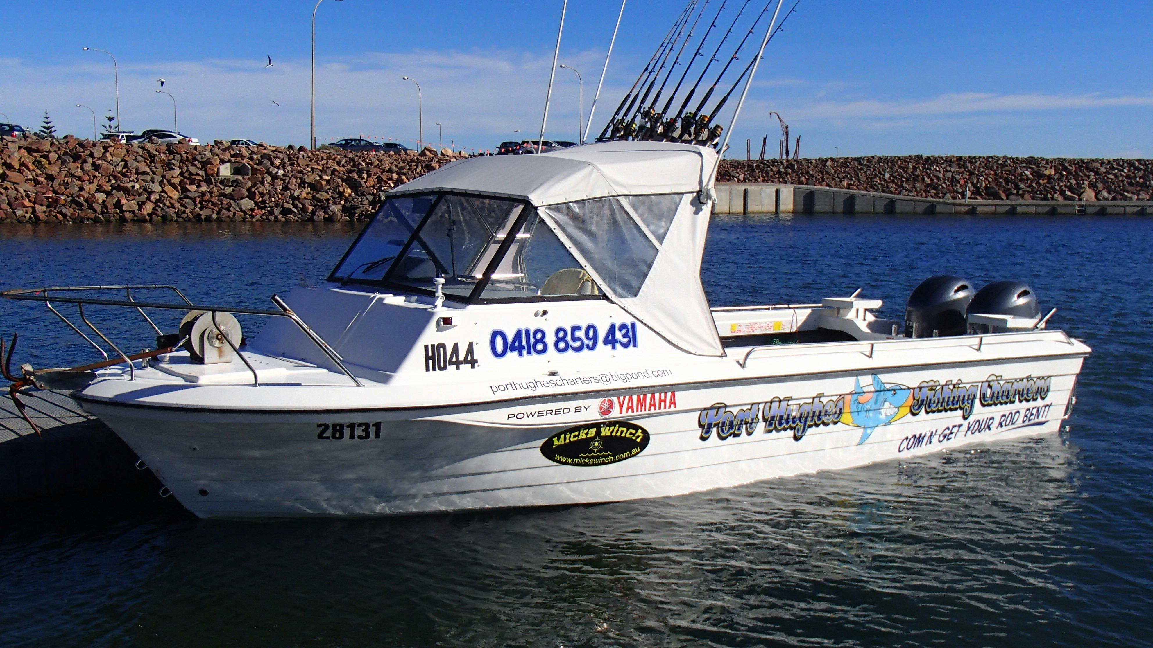 The Boat, 7.4 metre Nereus with twin 115HP Yamahas