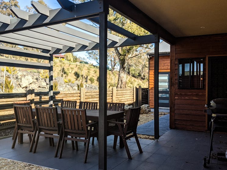 Alfresco dining area with BBQ facilities.