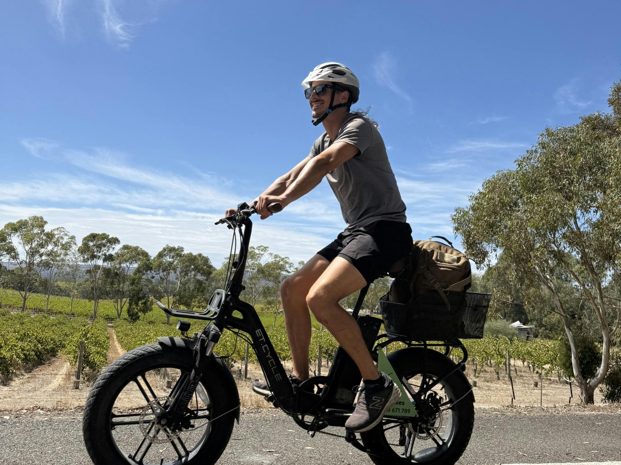 SA eBike on the Shiraz Trail, McLaren Vale