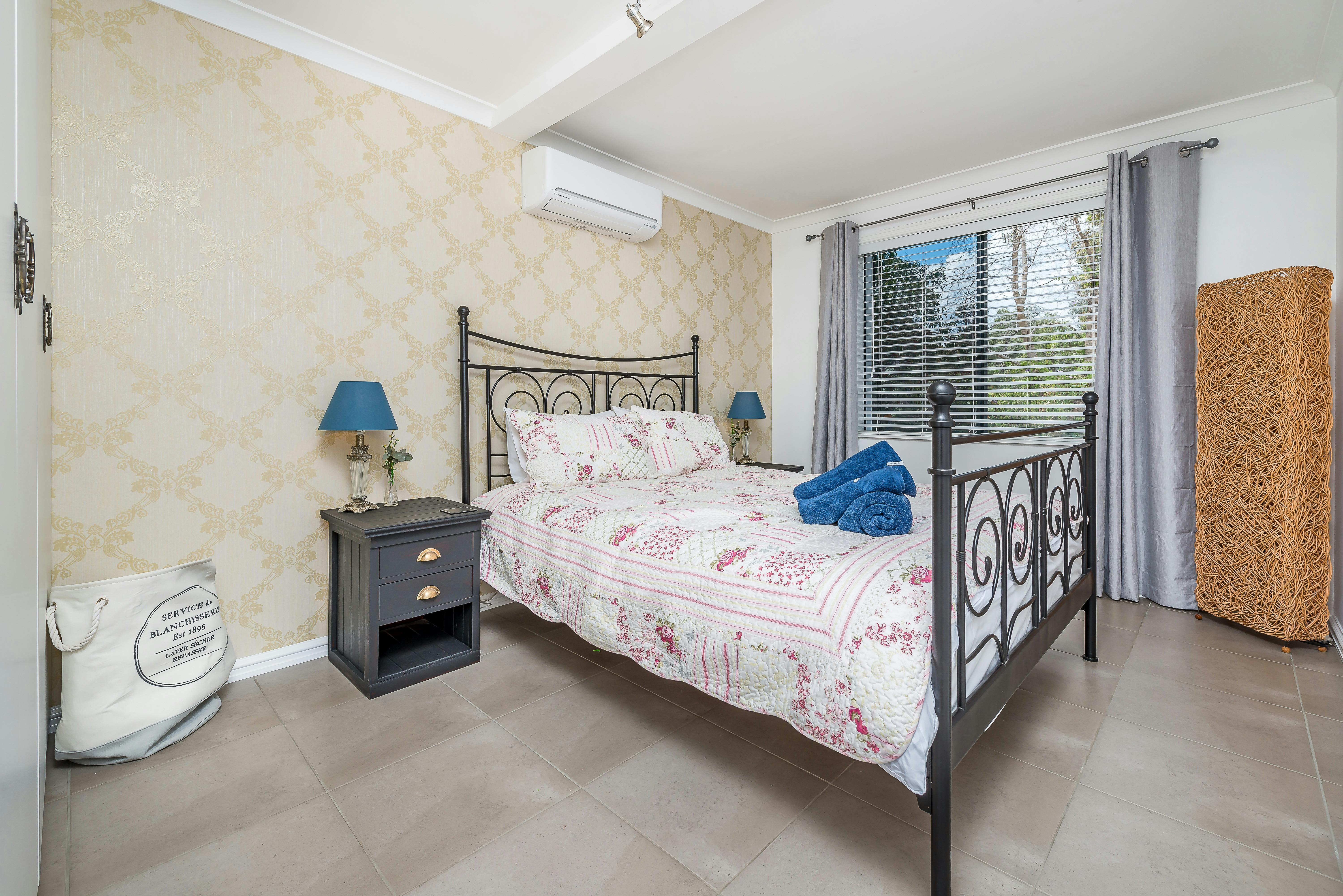 Queen bedroom 2 with reverse cycle air con/heating