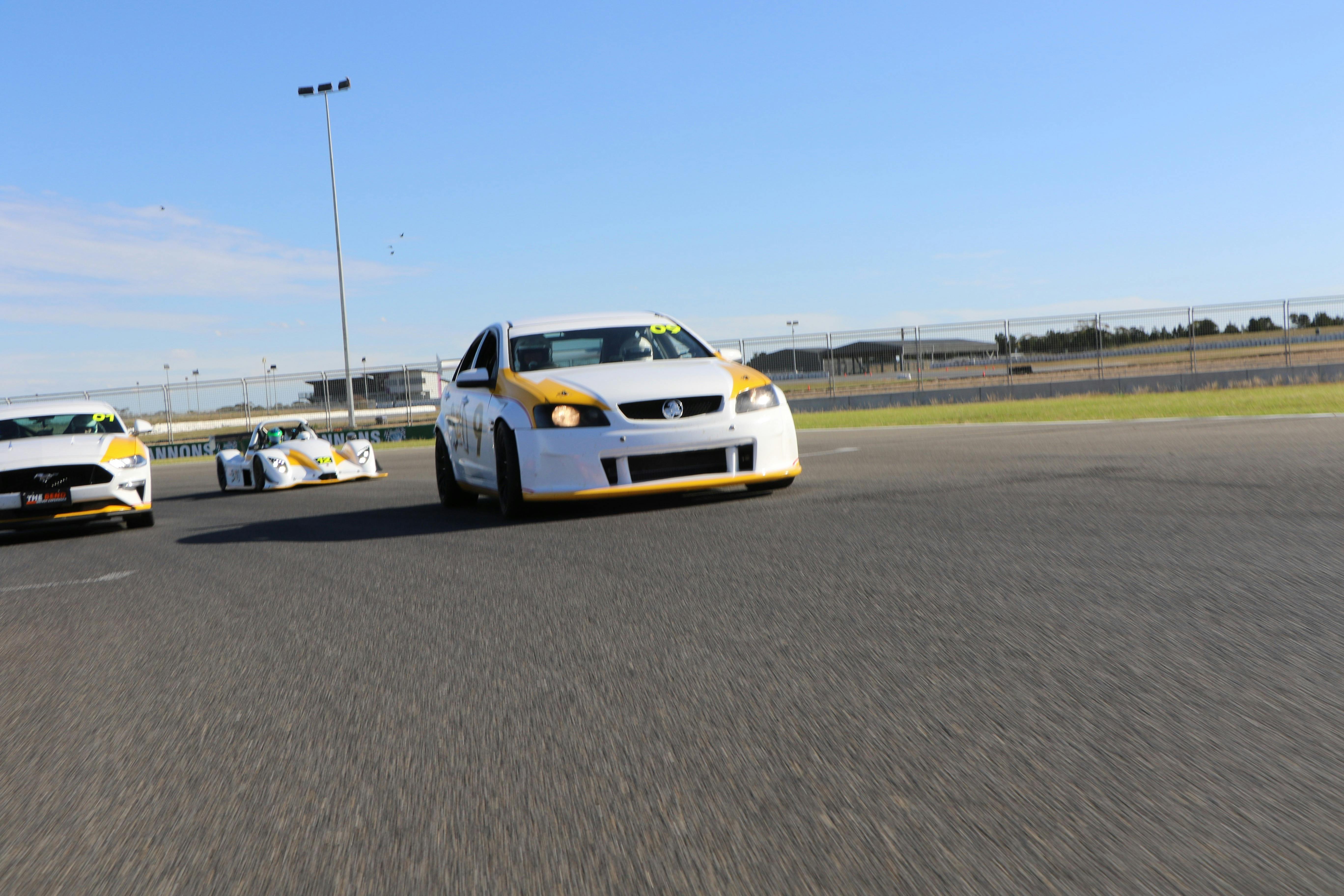 V8 Commodore Racecar on track