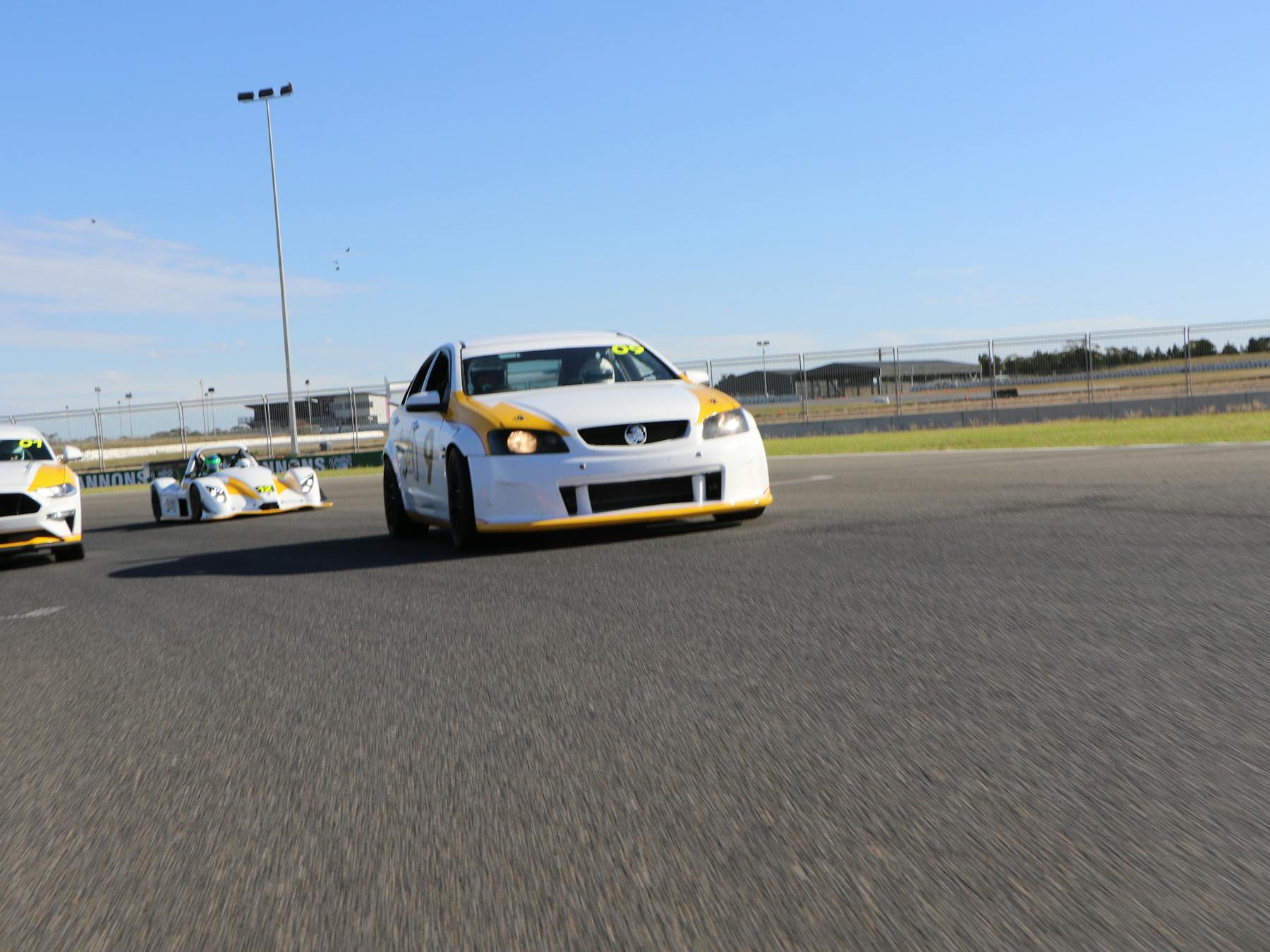 V8 Commodore Racecar on track
