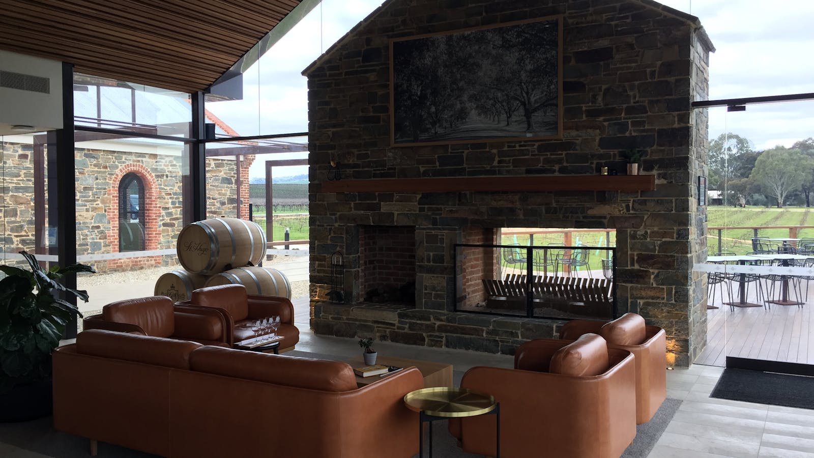 St Hugo's main room is amazing , nice fire in winter and cool in summer