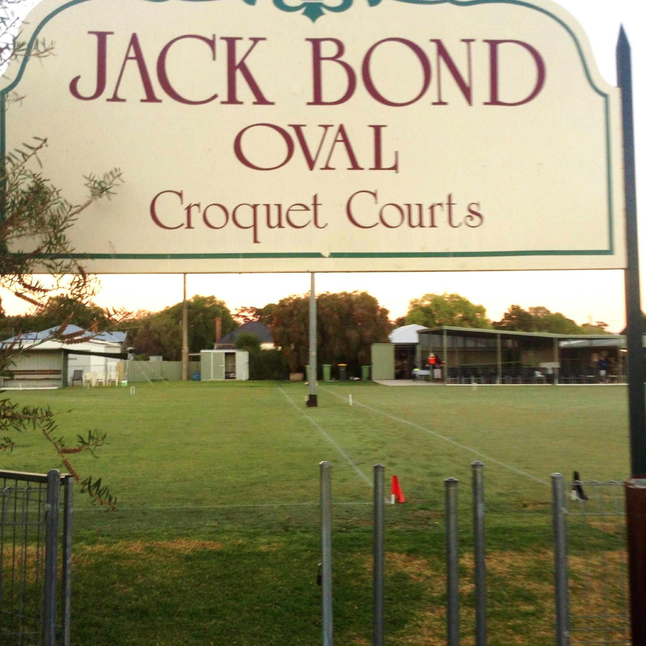 Croquet courts at Jack Bond Oval