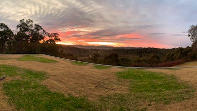 Blazing sky sunset from verandah