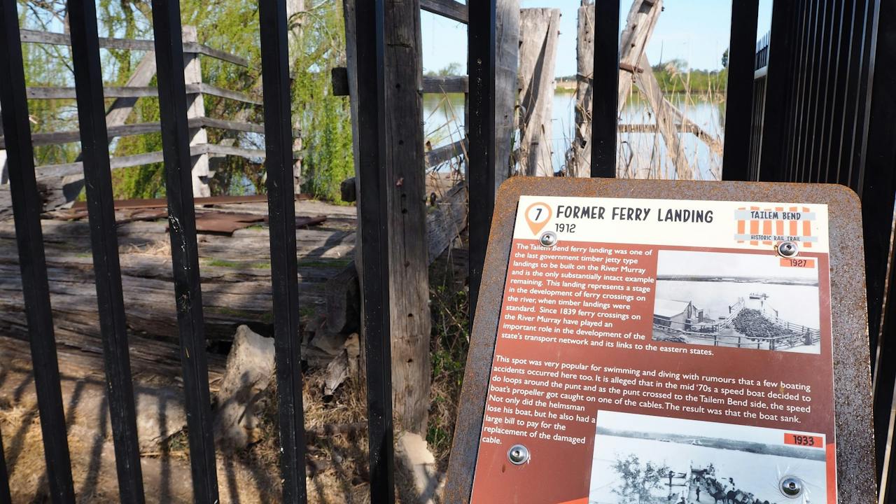 Tailem Bend Historic Rail Trail - former ferry landing