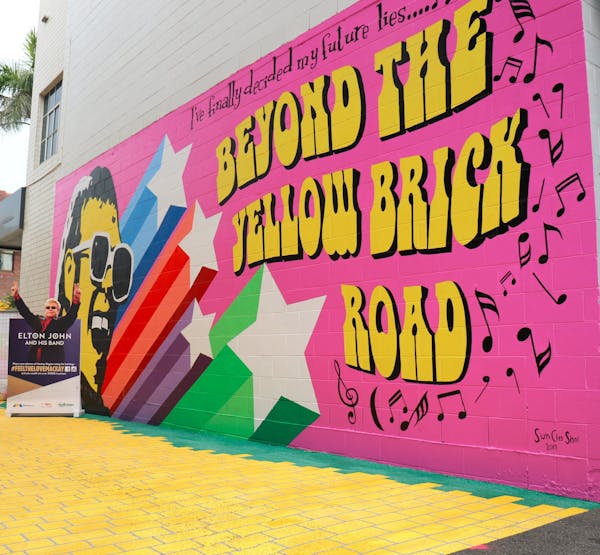 Yellow Brick Road and Elton John Mural