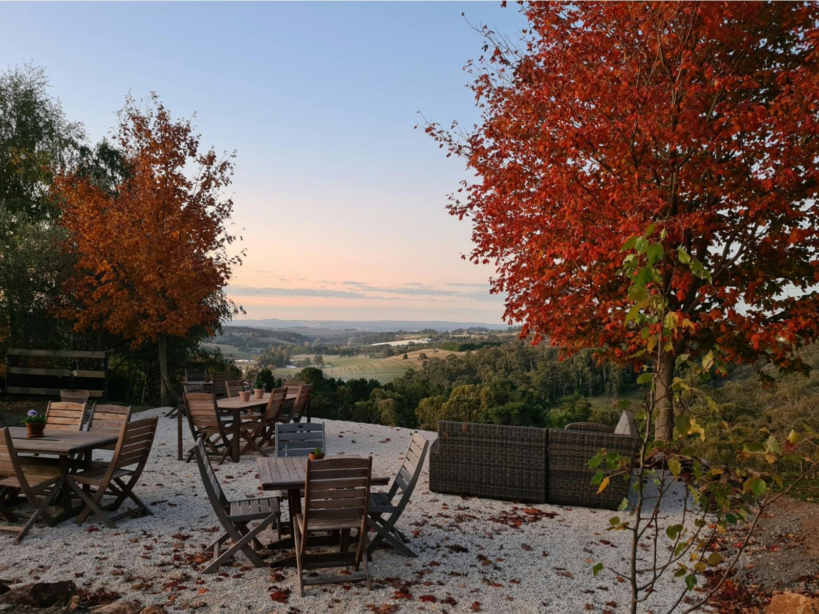 Outdoor area with views to Towac Valley