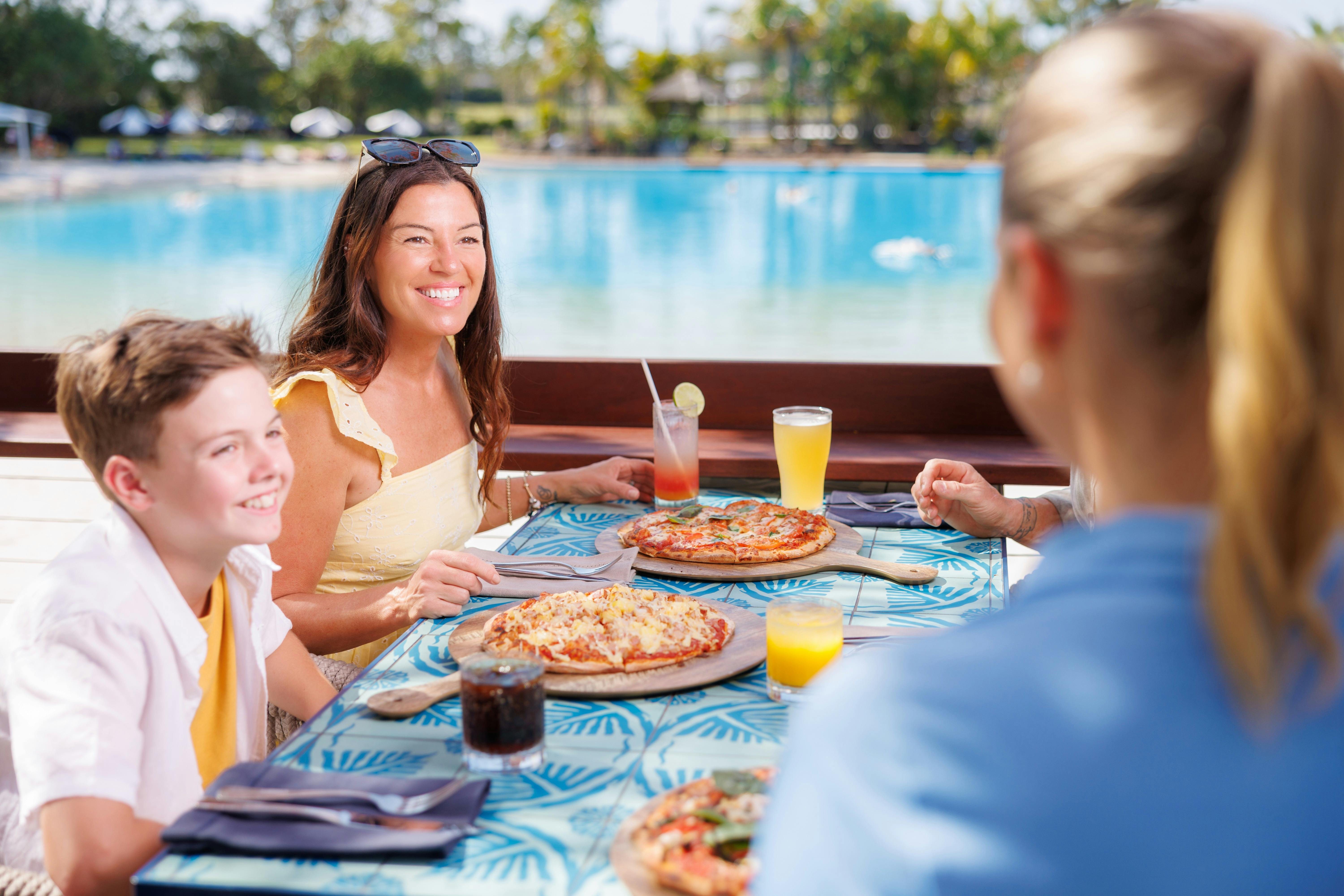 Dining at the Lagoon Beach Club