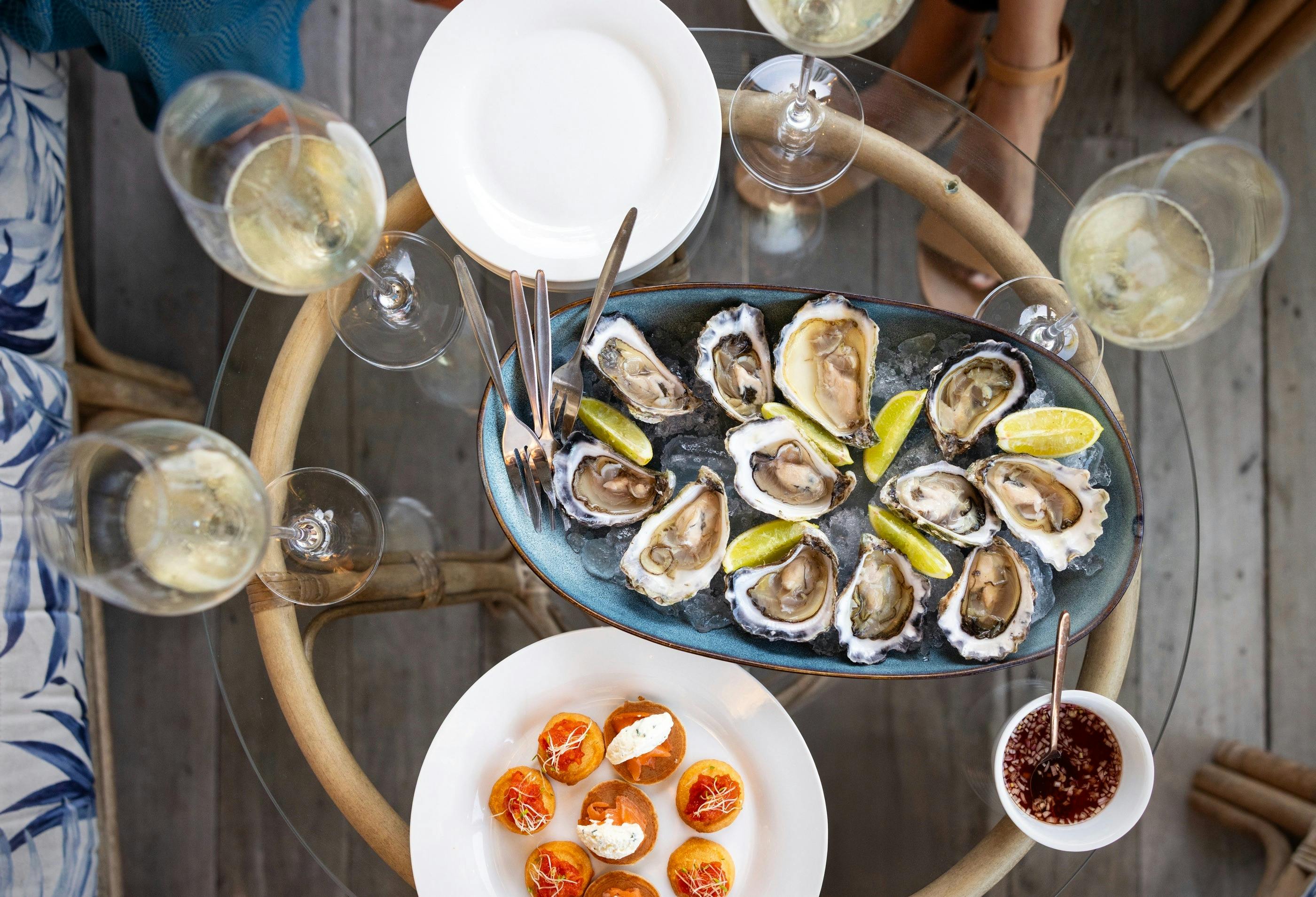 Oysters and champagne