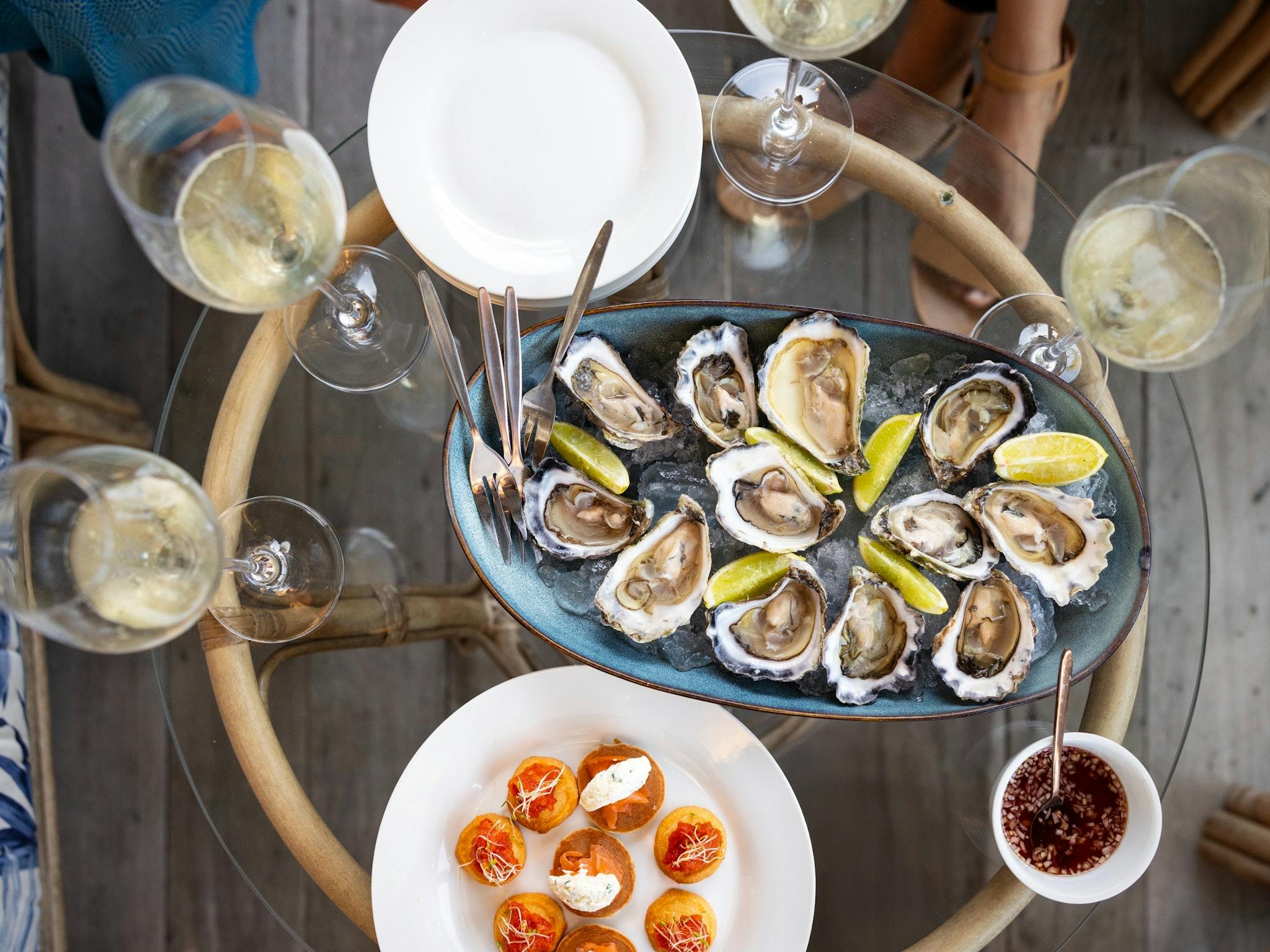 Oysters and champagne