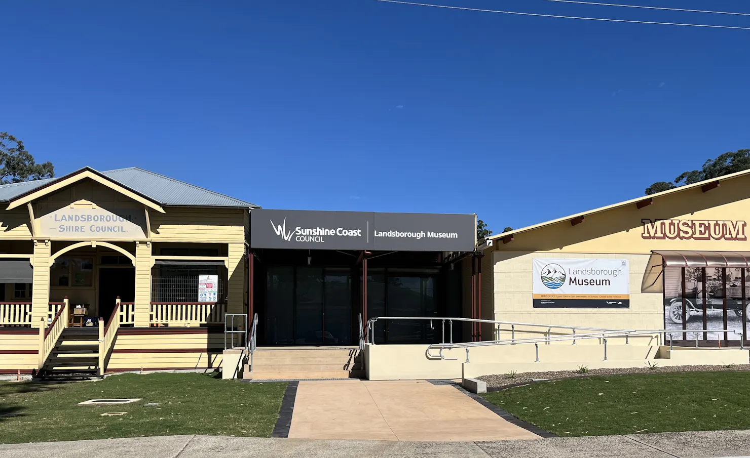 The outside of Landsborough Museum showing the easy access.