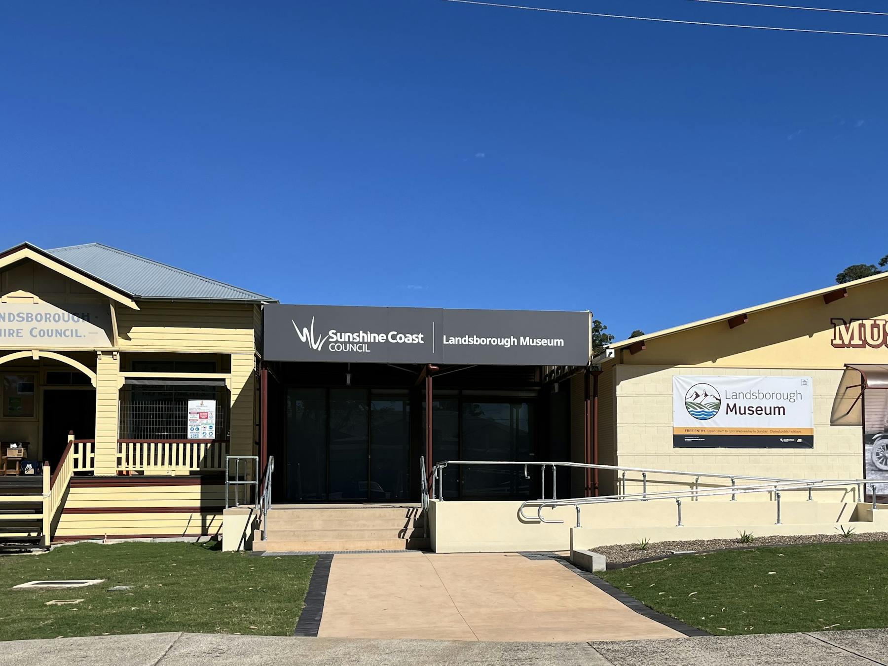 The outside of Landsborough Museum showing the easy access.