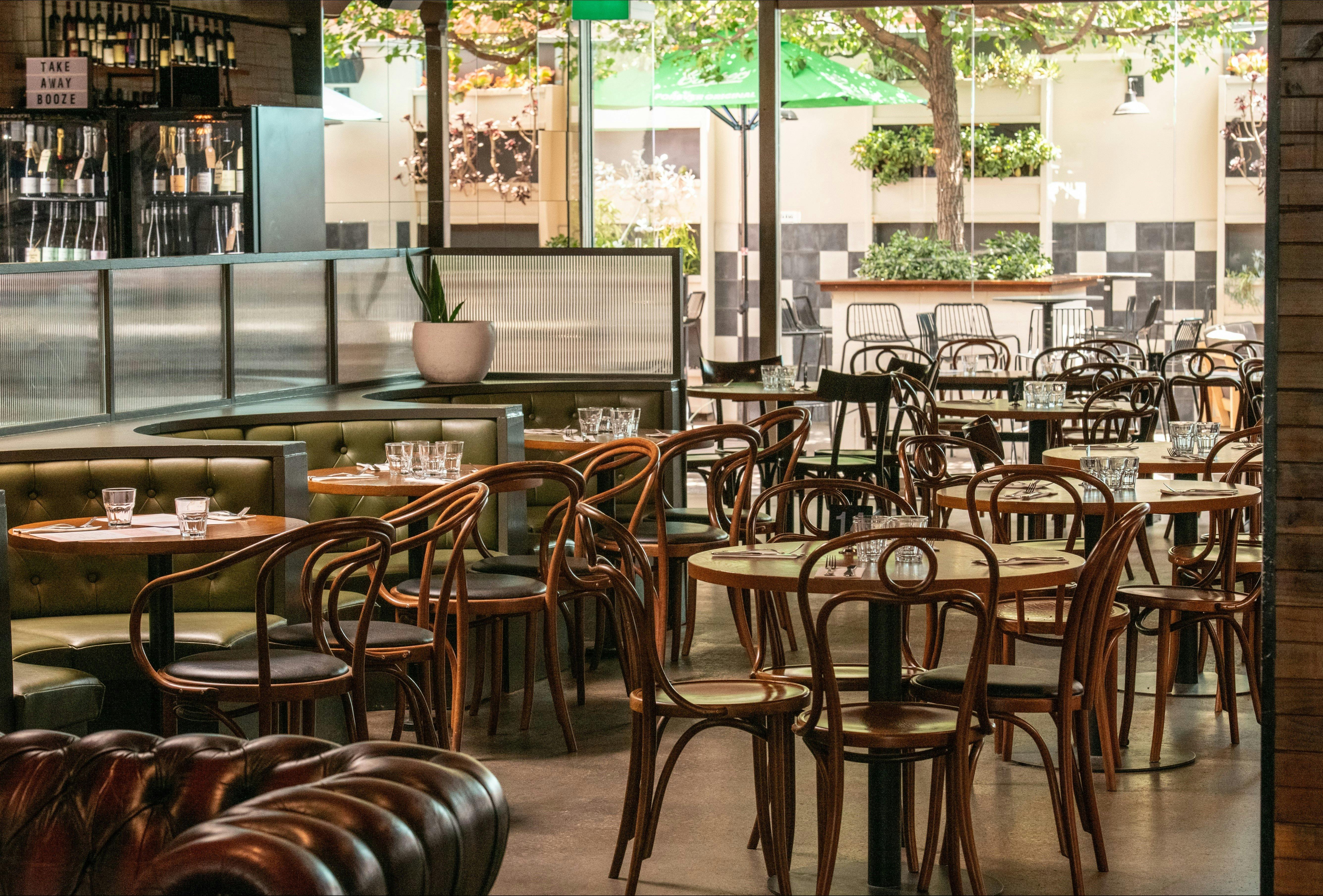 Take advantage of the Saracen's Head Hotel's beautiful indoor and outdoor dining spaces